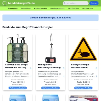 Screenshot handchirurgie24.de