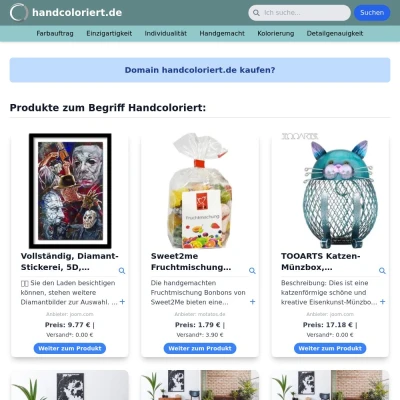 Screenshot handcoloriert.de