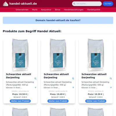 Screenshot handel-aktuell.de