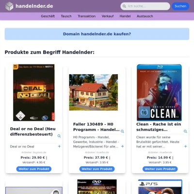 Screenshot handelnder.de