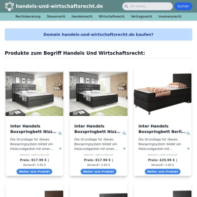 Screenshot handels-und-wirtschaftsrecht.de