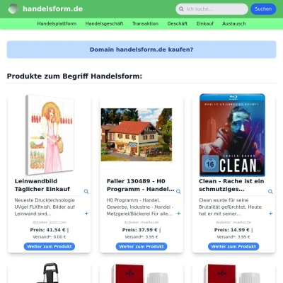 Screenshot handelsform.de