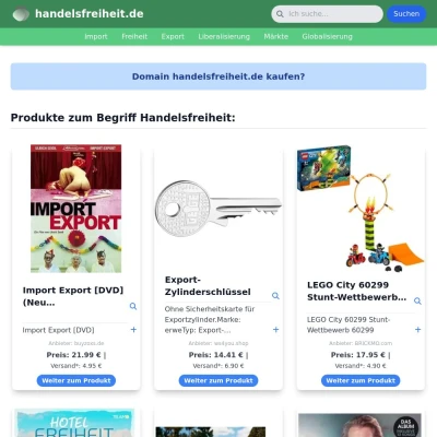 Screenshot handelsfreiheit.de
