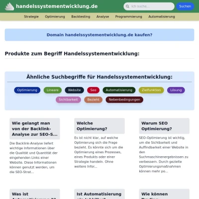 Screenshot handelssystementwicklung.de