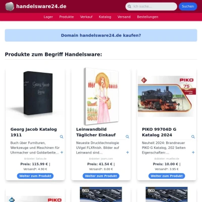 Screenshot handelsware24.de