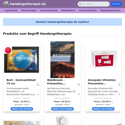 Screenshot handergotherapie.de