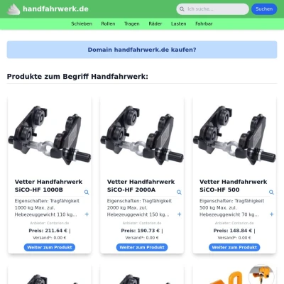 Screenshot handfahrwerk.de