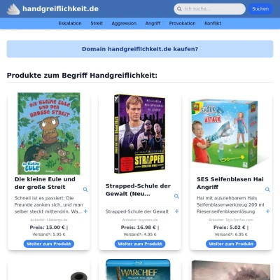 Screenshot handgreiflichkeit.de