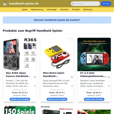 Screenshot handheld-spiele.de