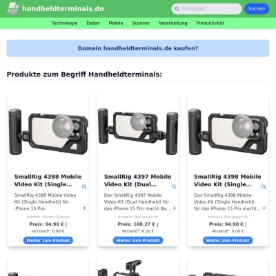 Screenshot handheldterminals.de