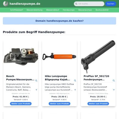 Screenshot handlenzpumpe.de