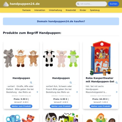 Screenshot handpuppen24.de