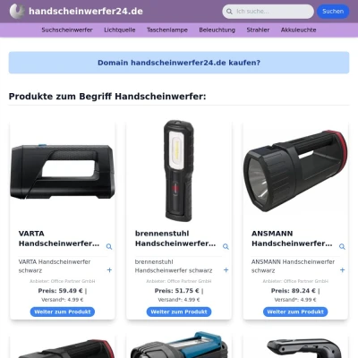 Screenshot handscheinwerfer24.de