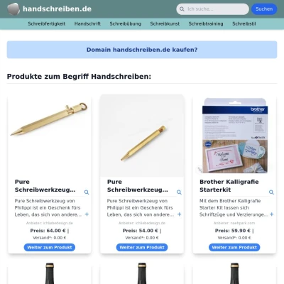 Screenshot handschreiben.de