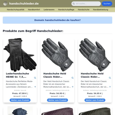 Screenshot handschuhleder.de