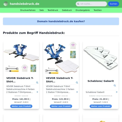 Screenshot handsiebdruck.de