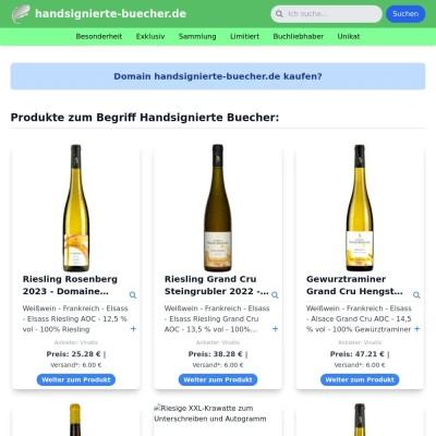 Screenshot handsignierte-buecher.de