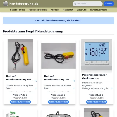 Screenshot handsteuerung.de