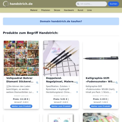 Screenshot handstrich.de
