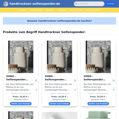 Screenshot handtrockner-seifenspender.de