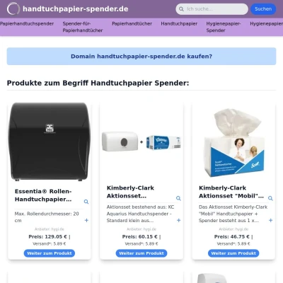 Screenshot handtuchpapier-spender.de