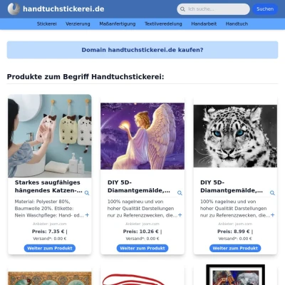 Screenshot handtuchstickerei.de