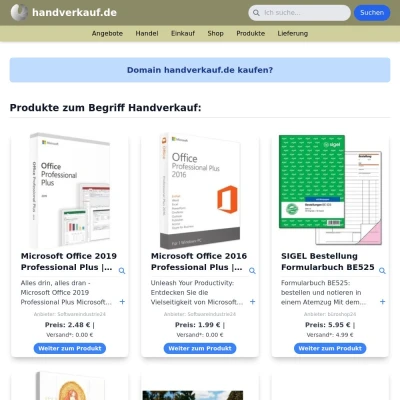 Screenshot handverkauf.de