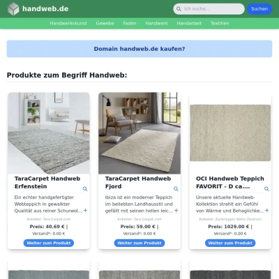 Screenshot handweb.de