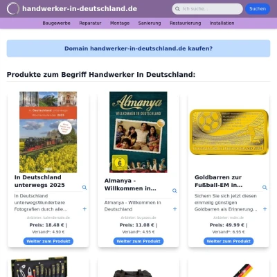 Screenshot handwerker-in-deutschland.de