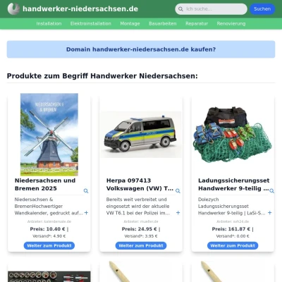 Screenshot handwerker-niedersachsen.de