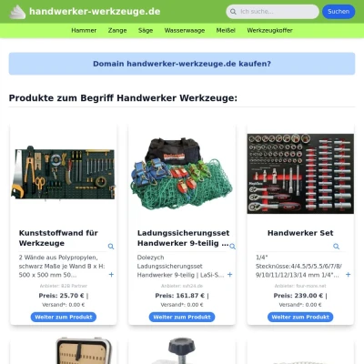 Screenshot handwerker-werkzeuge.de