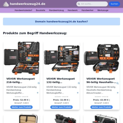 Screenshot handwerkszeug24.de