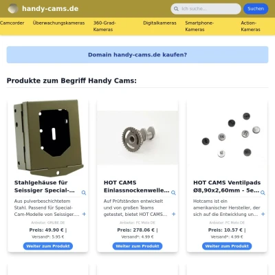 Screenshot handy-cams.de
