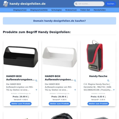 Screenshot handy-designfolien.de