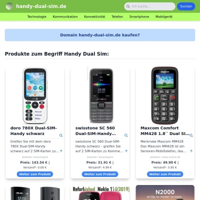 Screenshot handy-dual-sim.de