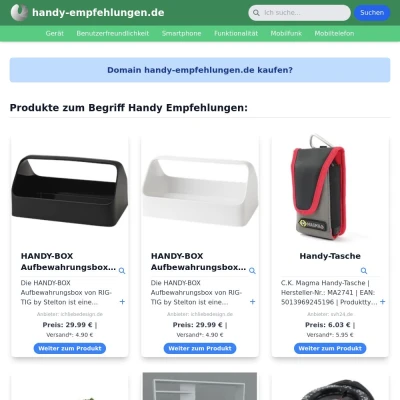 Screenshot handy-empfehlungen.de