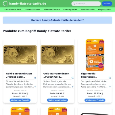 Screenshot handy-flatrate-tarife.de