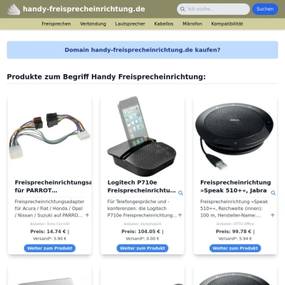 Screenshot handy-freisprecheinrichtung.de