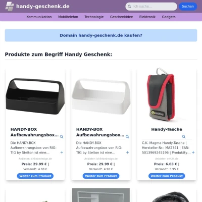 Screenshot handy-geschenk.de