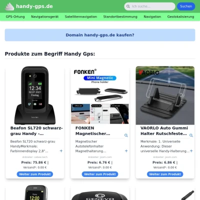 Screenshot handy-gps.de
