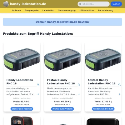 Screenshot handy-ladestation.de
