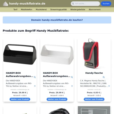 Screenshot handy-musikflatrate.de