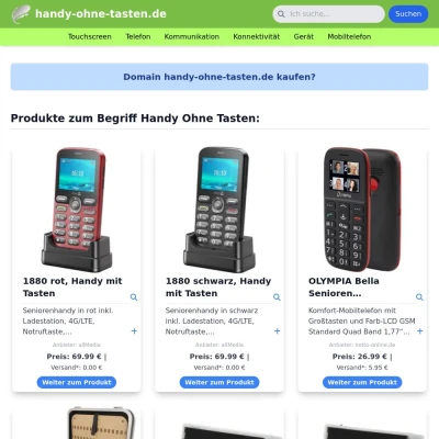 Screenshot handy-ohne-tasten.de