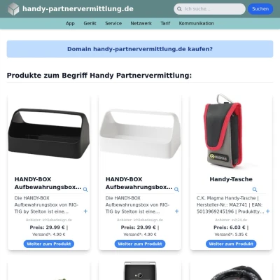 Screenshot handy-partnervermittlung.de