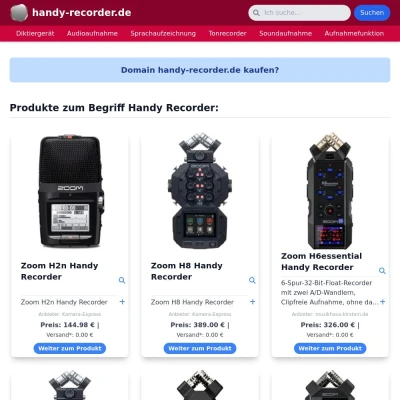 Screenshot handy-recorder.de