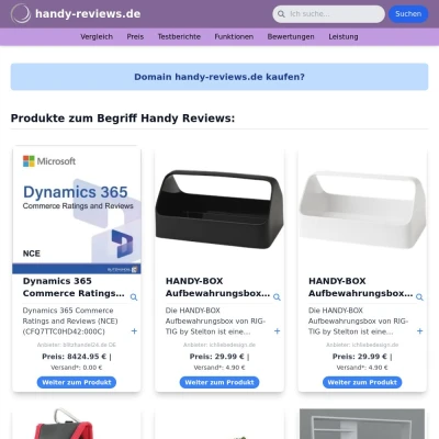 Screenshot handy-reviews.de