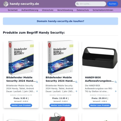 Screenshot handy-security.de