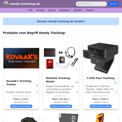 Screenshot handy-tracking.de