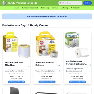 Screenshot handy-versand-shop.de