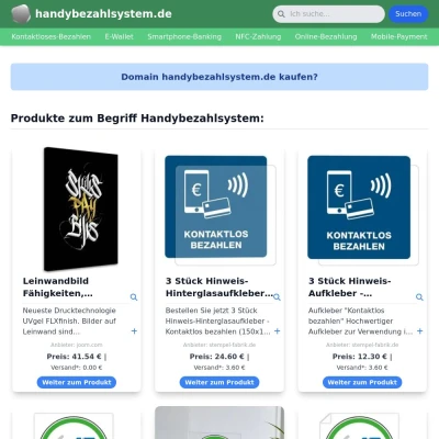 Screenshot handybezahlsystem.de